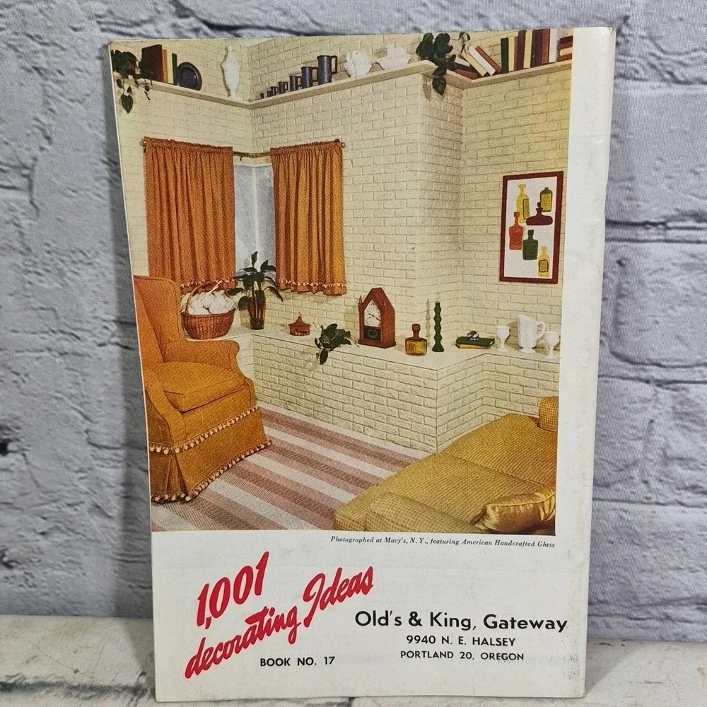 1960 Vintage - 1,001 Decorating Ideas Book 17 Conso Drapery Trimming USA MCM